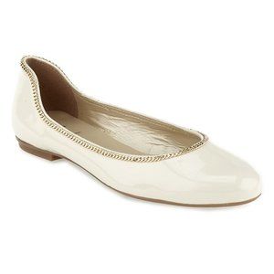 French Sole Cream Espadrilles with Gold Trim